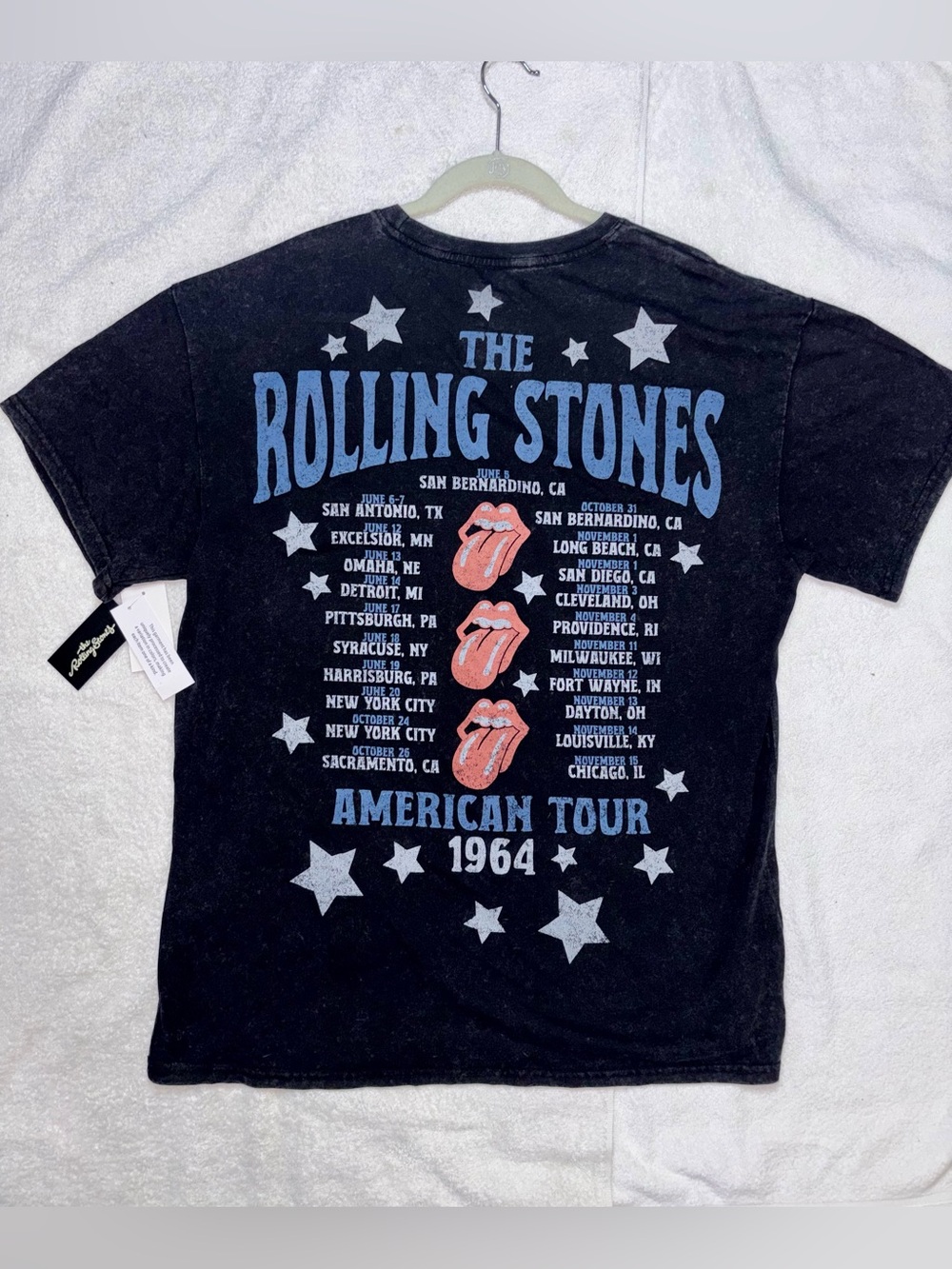ROLLING STONES 1964 American Tour T-shirt 2025 Rock Music Concert Small New